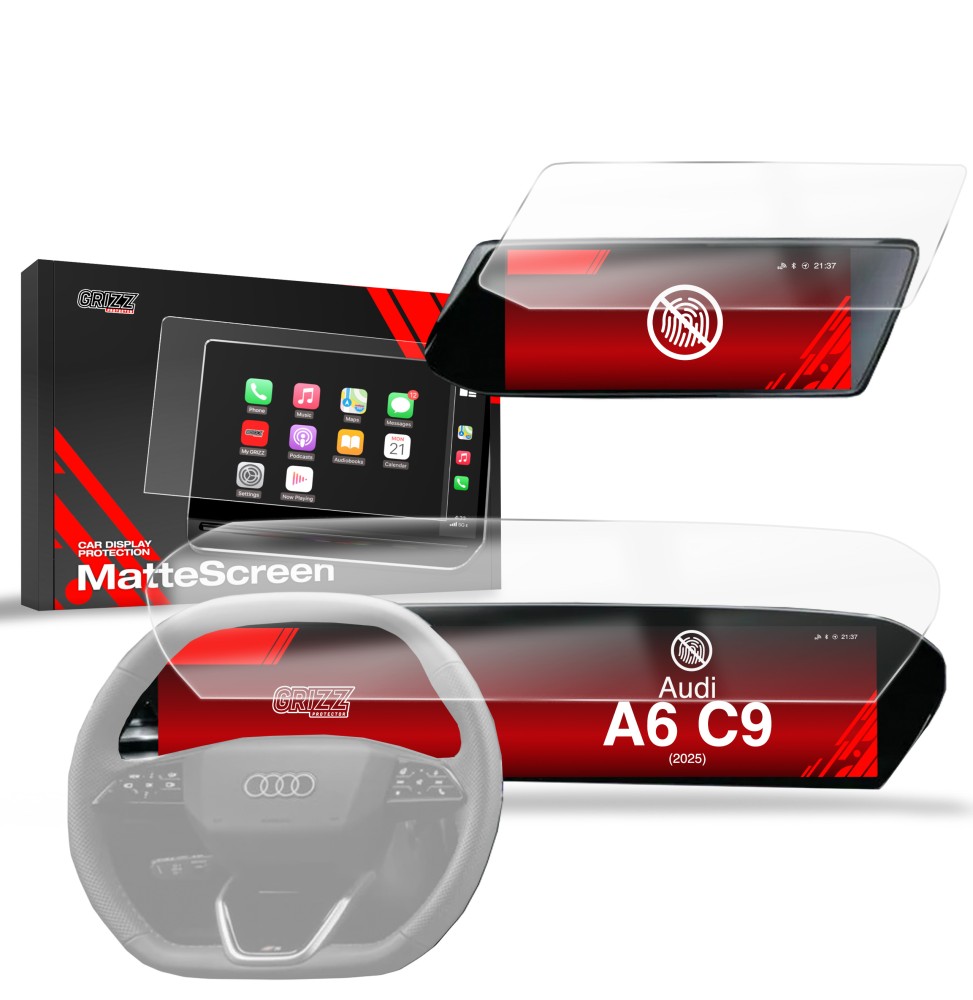 2w1 Folia antyodciskowa na ekran Audi A6 C9 14,5" (2025-2026) matowa Grizz