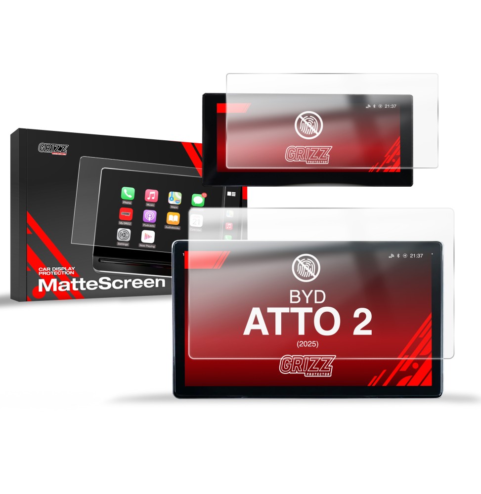2w1 Folia antyodciskowa na ekran BYD ATTO 2 10,1" (2025-2026) matowa Grizz