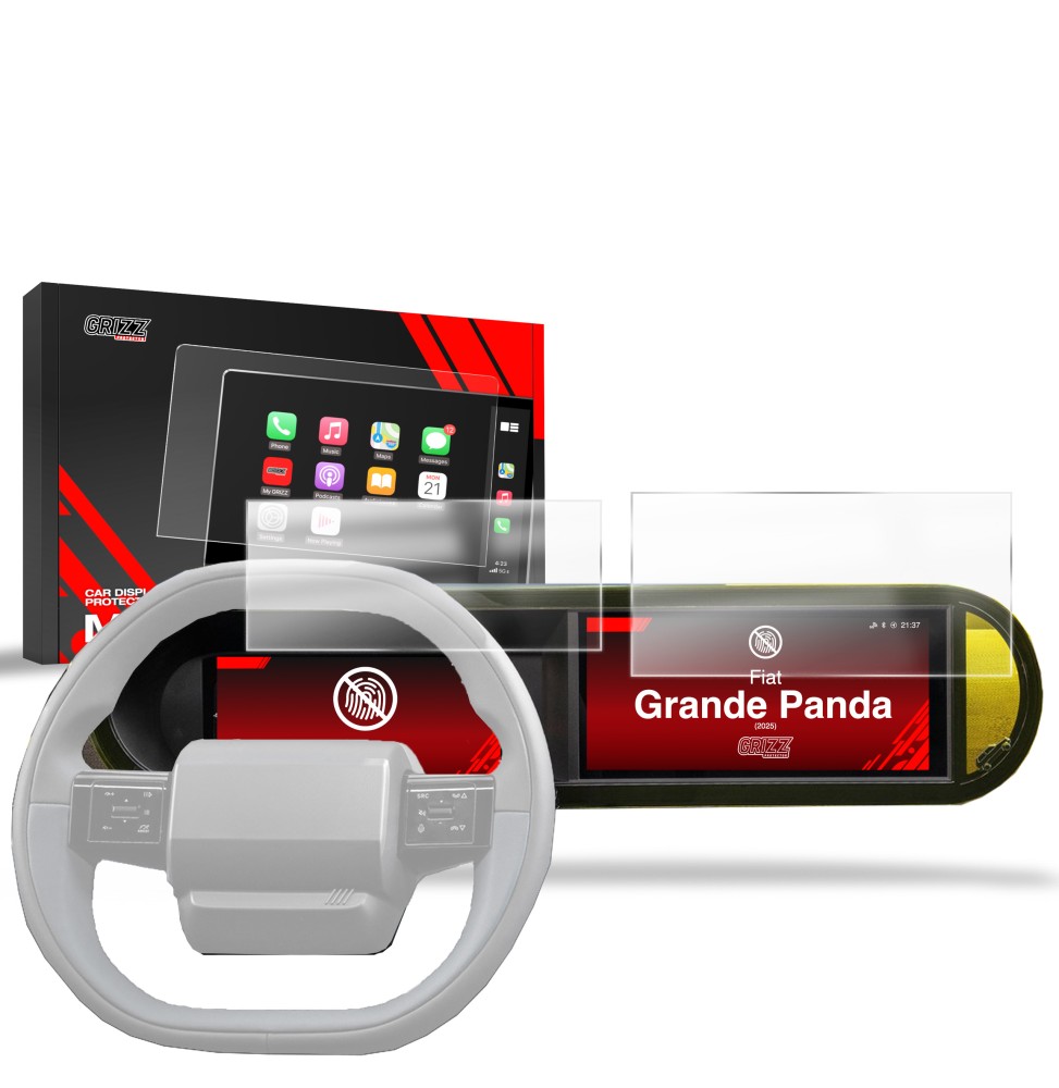 Folia antyodciskowa na ekran Fiat Grande Panda 10,25" (2025-2026) matowa Grizz 2w1