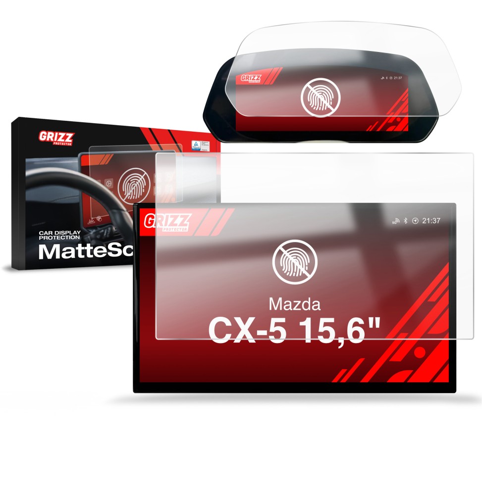 Folia antyodciskowa na ekran Mazda CX-5 15,6" (2026) matowa Grizz 2w1