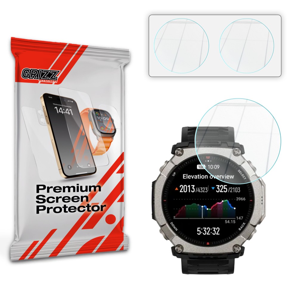 Szkło hybrydowe Grizz do Amazfit T-Rex Ultra 2