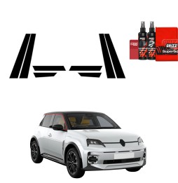 8w1 Czarna folia na słupki do Renault R5 (2024-2026)