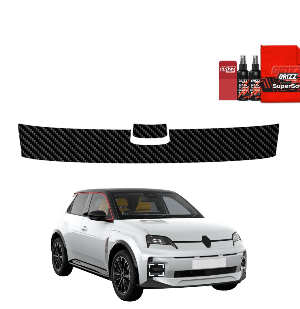 2w1 Folia karbonowa na próg bagażnika do Renault R5 (2024-2026)