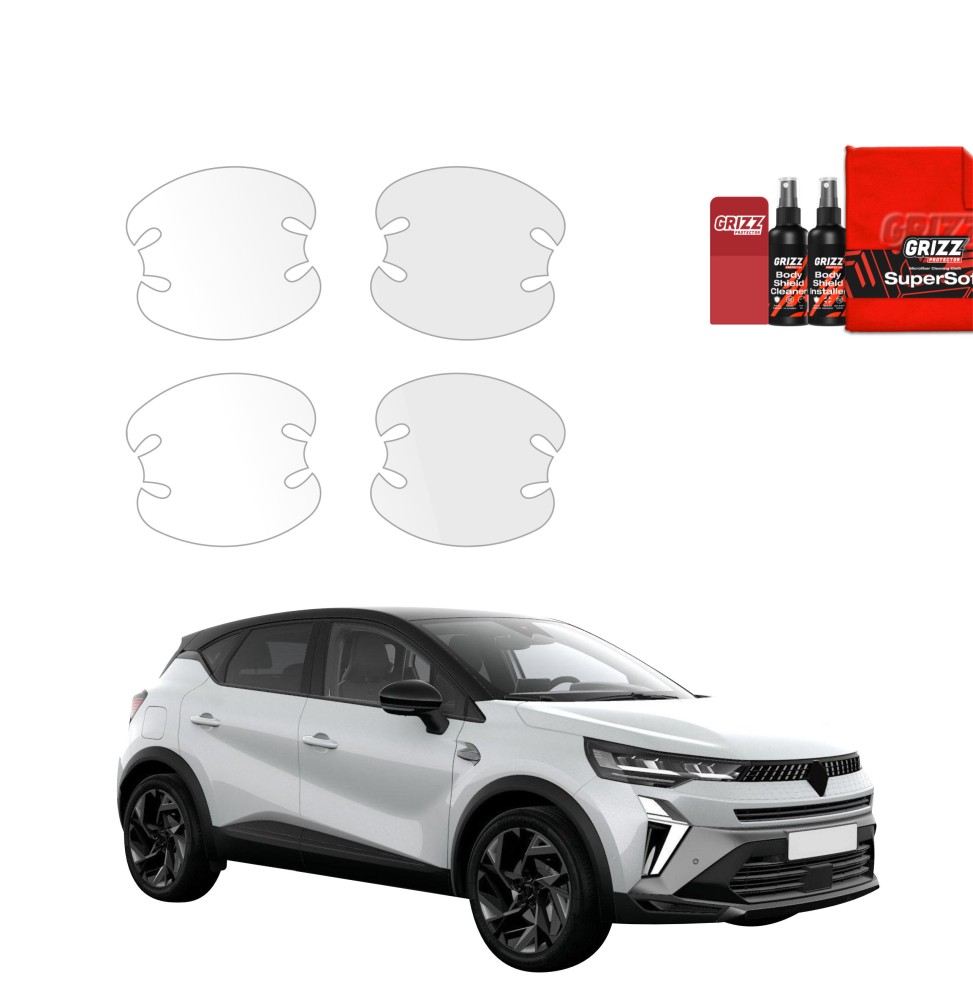 4w1 Folia ochronna pod klamki Grizz do Renault Captur (2024-2026)