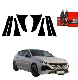 8w1 Czarna folia na słupki do Peugeot 308 GT Hatchback (2026)