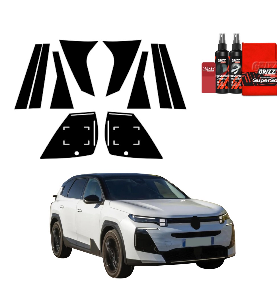 10w1 Czarna folia na słupki do Citroen C5 Aircross (2025-2026)