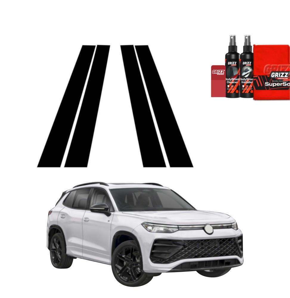 4w1 Czarna folia na słupki do Volkswagen Tiguan (2023-2026)