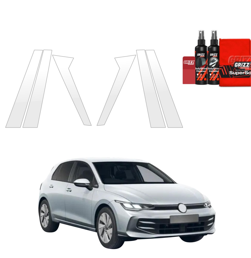 6w1 Folia ochronna na słupki Grizz do Volkswagen Golf 8 Variant (2024-2026)