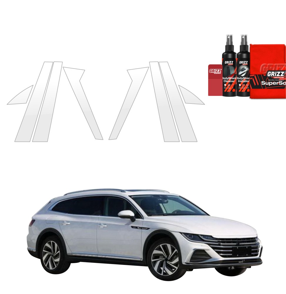 8w1 Folia ochronna na słupki Grizz do Volkswagen Arteon Shooting Brake (2019-2025)