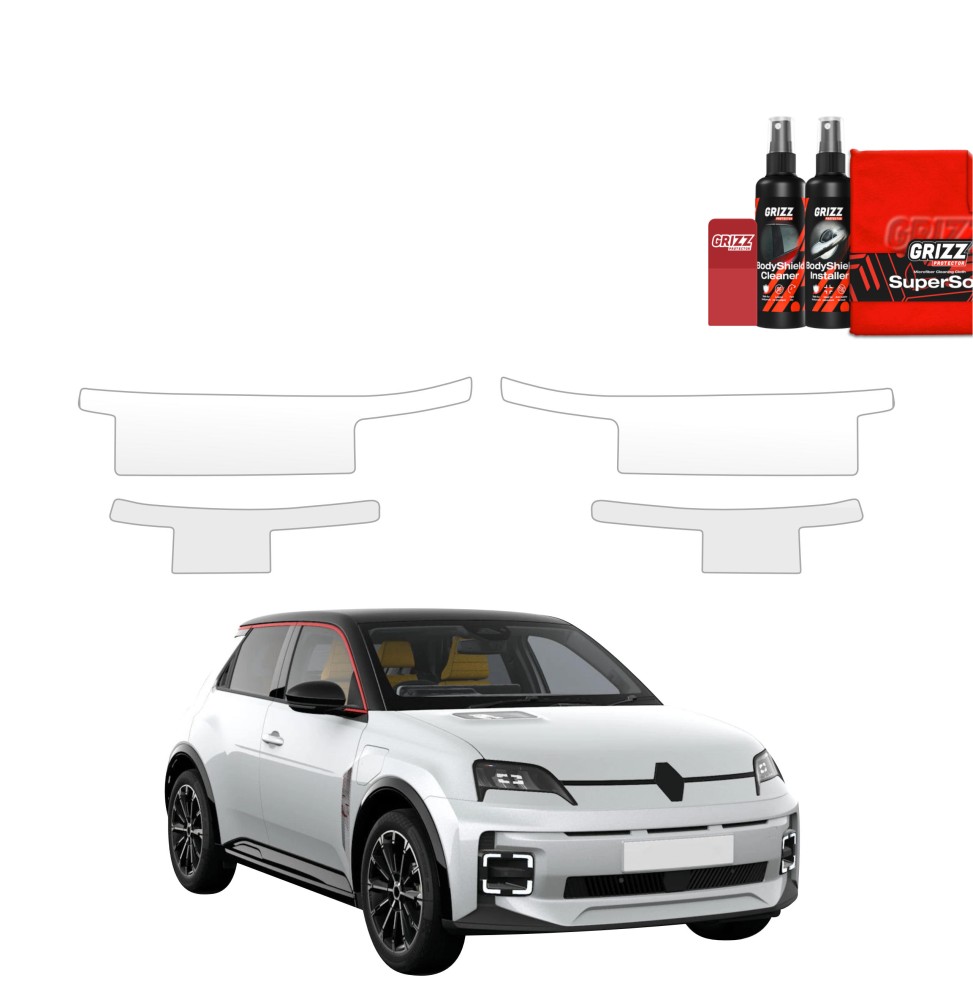 4w1 Folia ochronna na progi Grizz do Renault R5 (2024-2026)