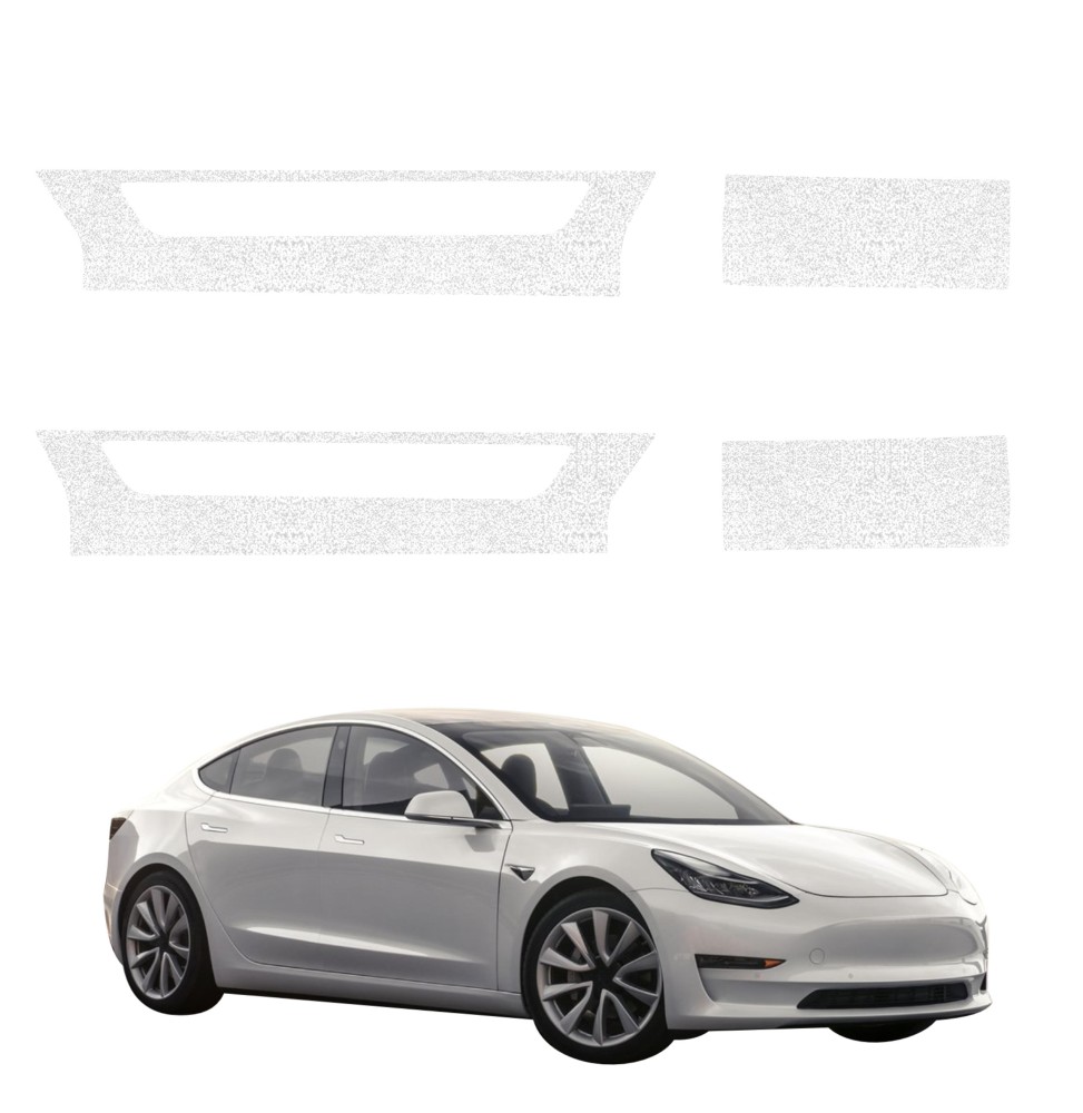 Powłoka techniczna na progi do Tesla Model 3 (2017-2020) GRIZZ 4w1 HeavyDuty Biała