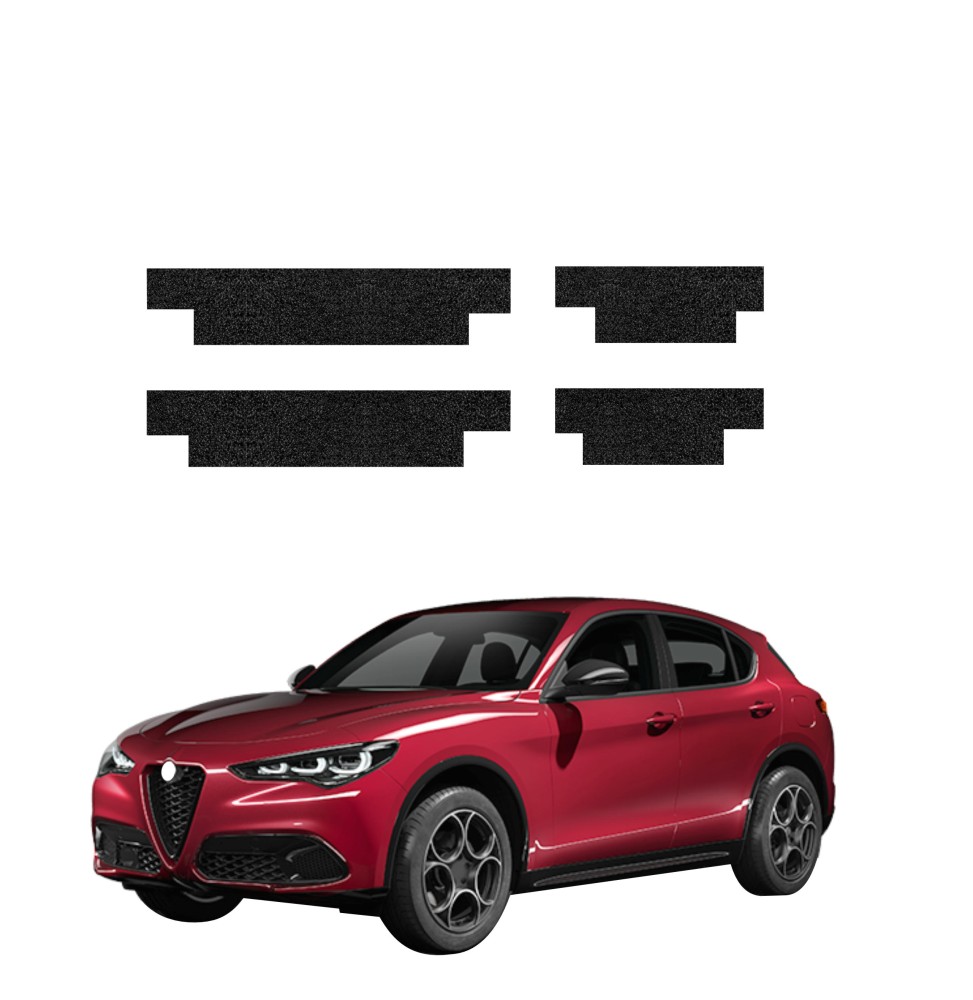 Powłoka techniczna na progi do Alfa Romeo Stelvio (2023-2026) GRIZZ 4w1 HeavyDuty Czarna