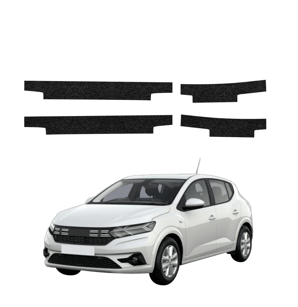 Powłoka techniczna na progi do Dacia Sandero (2020-2026) GRIZZ 4w1 HeavyDuty Czarna
