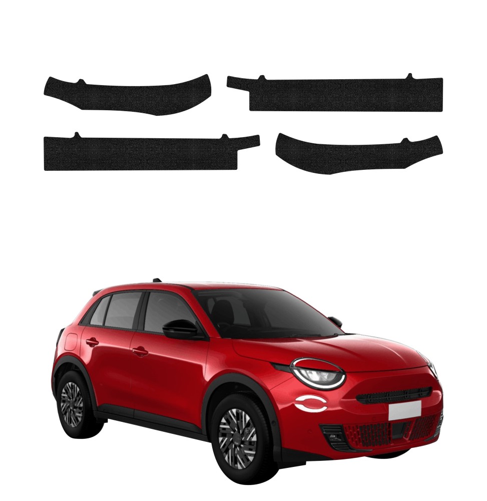 Powłoka techniczna na progi do Fiat 600 (2023-2026) GRIZZ 4w1 HeavyDuty Czarna
