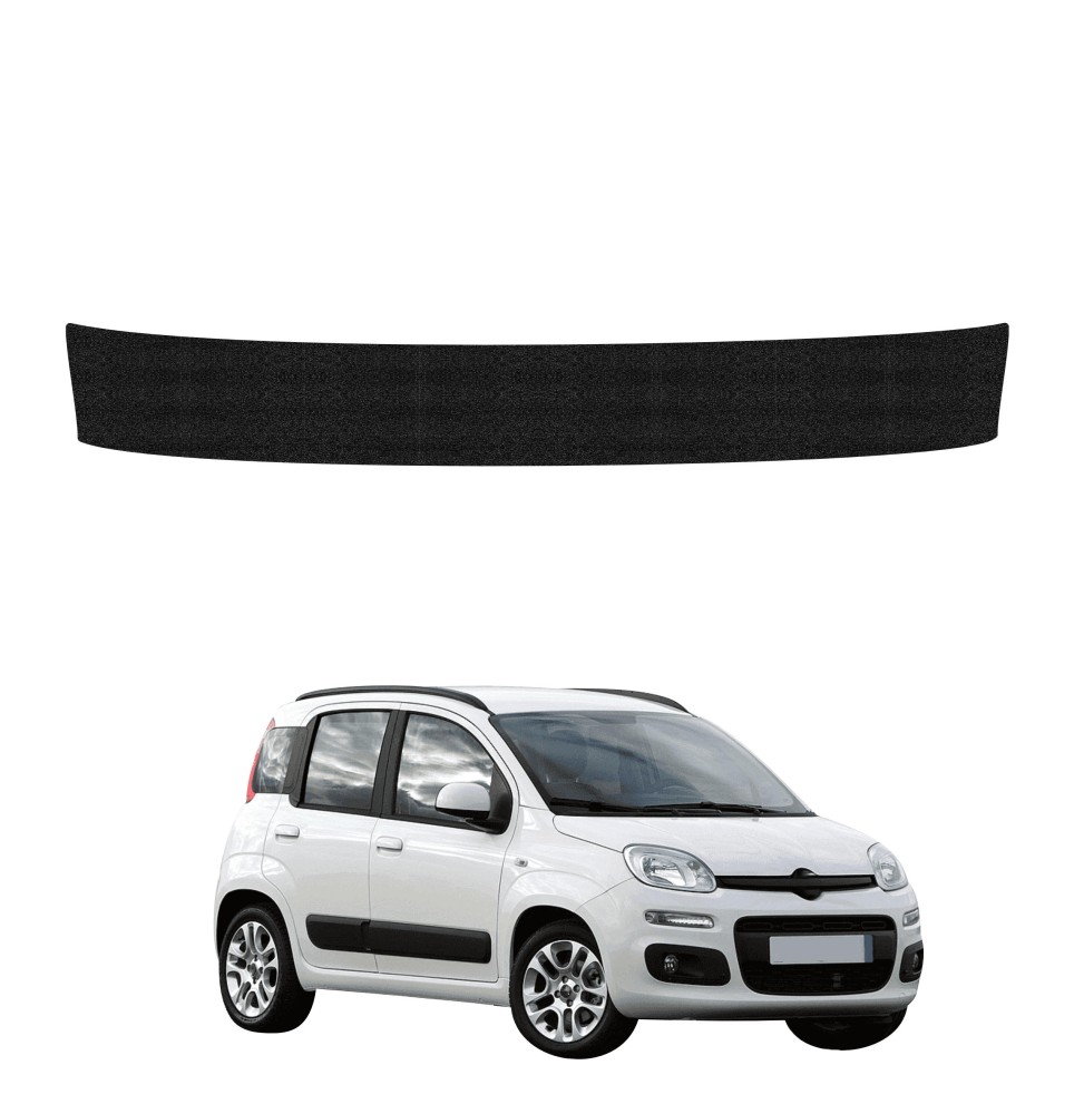 Powłoka techniczna na próg bagażnika do Fiat Panda 3 Hatchback 5D (2011-2016) GRIZZ HeavyDuty Czarna