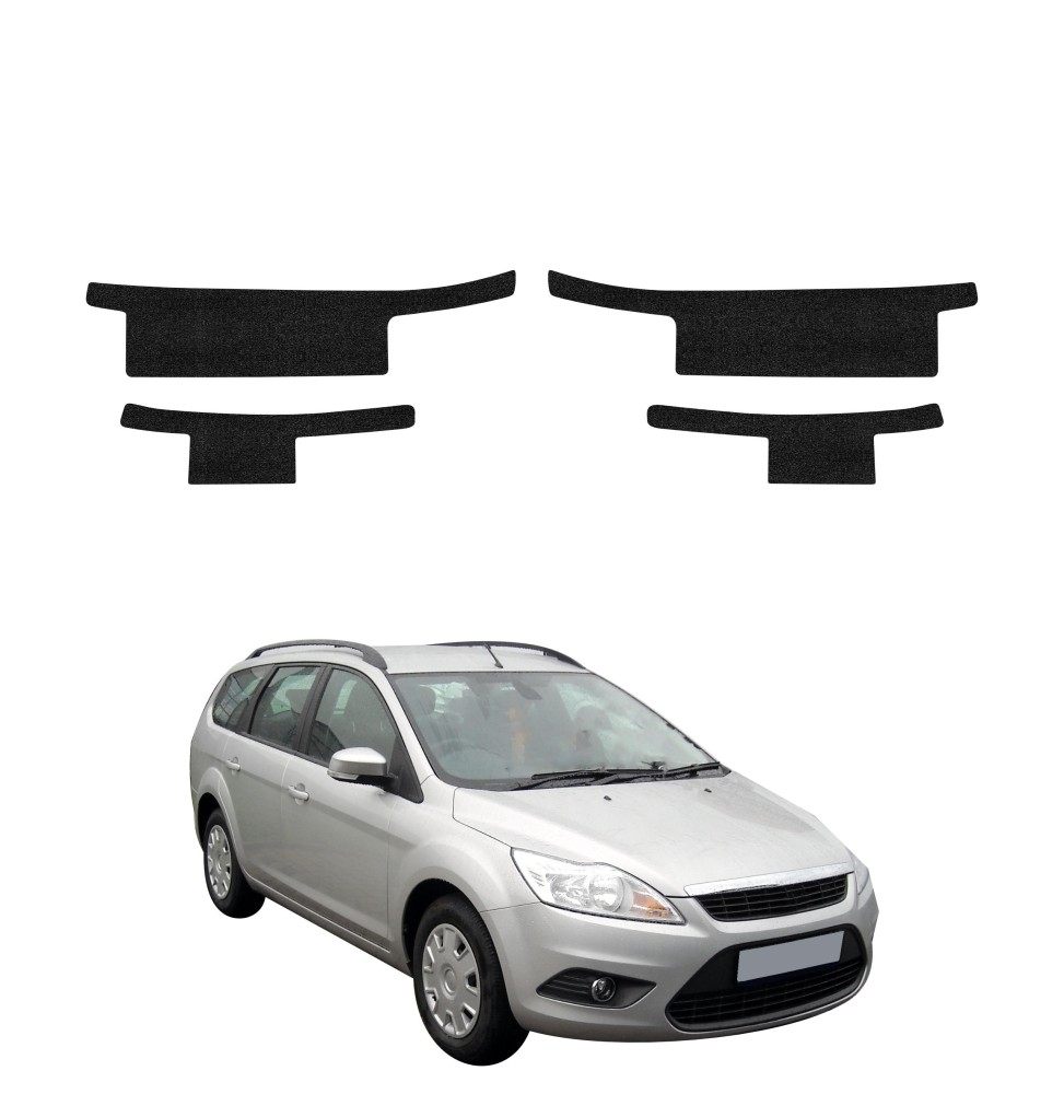 Powłoka techniczna na progi do Ford Focus Mk2 Kombi Facelifting (2007-2011) GRIZZ 4w1 HeavyDuty Czarna