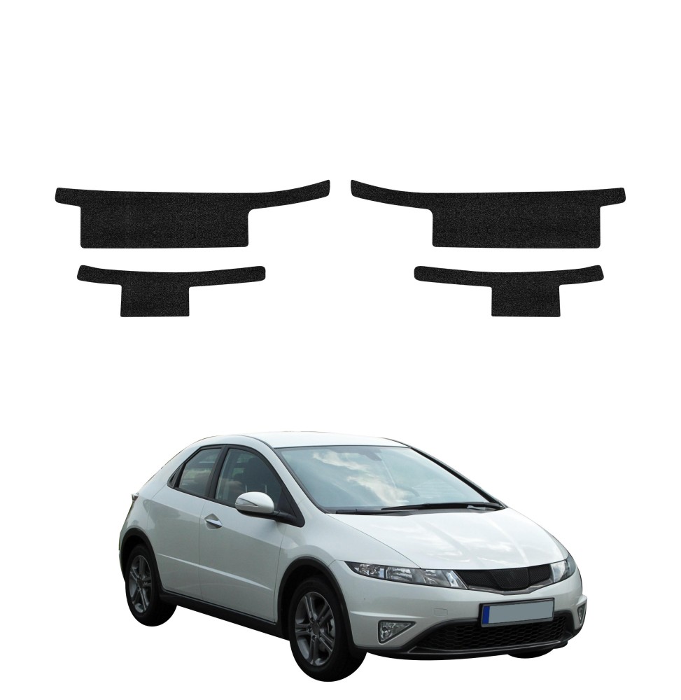 Powłoka techniczna na progi do Honda Civic 8 Hatchback 5D (2009-2011) GRIZZ 4w1 HeavyDuty Czarna