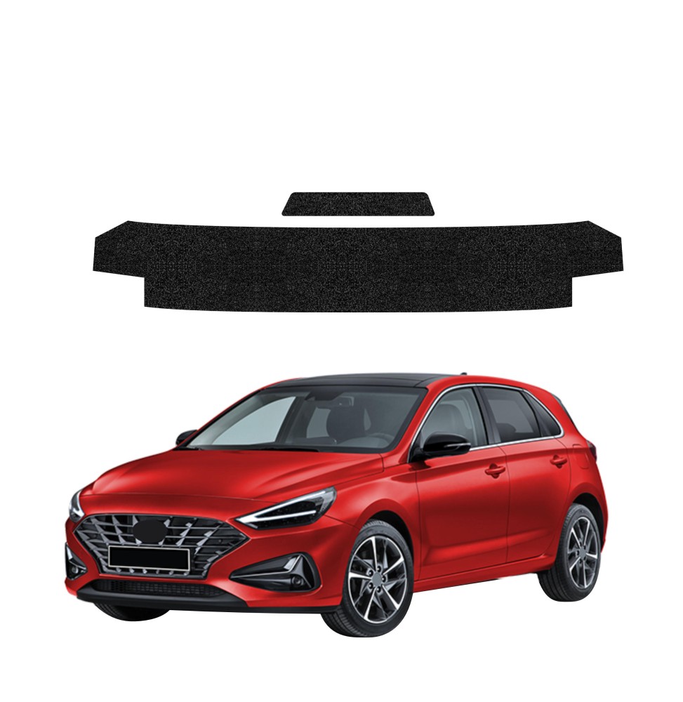 Powłoka techniczna na próg bagażnika do Hyundai i30 Hatchback (2020-2026) GRIZZ 2w1 HeavyDuty Czarna