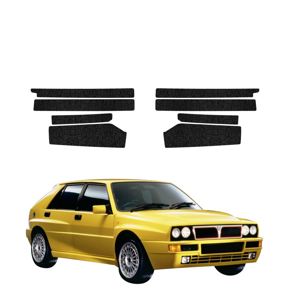 Powłoka techniczna na progi do Lancia Delta Integrale (1992-1994) GRIZZ 8w1 HeavyDuty Czarna