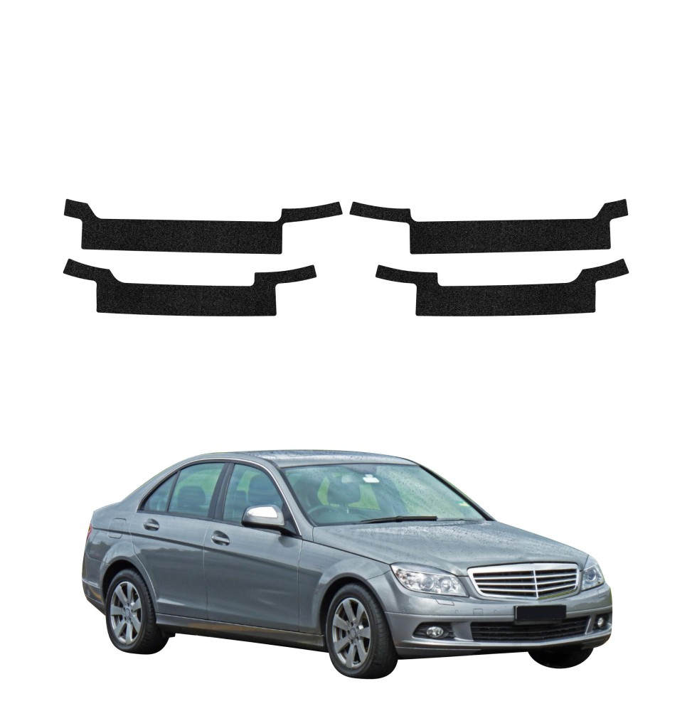 Powłoka techniczna na progi do Mercedes Benz C Klasa W204 Sedan (2007-2011) GRIZZ 4w1 HeavyDuty Czarna
