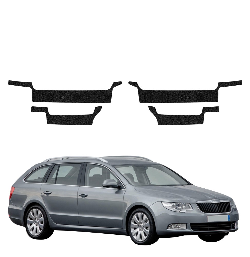 Powłoka techniczna na progi do Skoda Superb 2 Kombi (2009-2013) GRIZZ 4w1 HeavyDuty Czarna