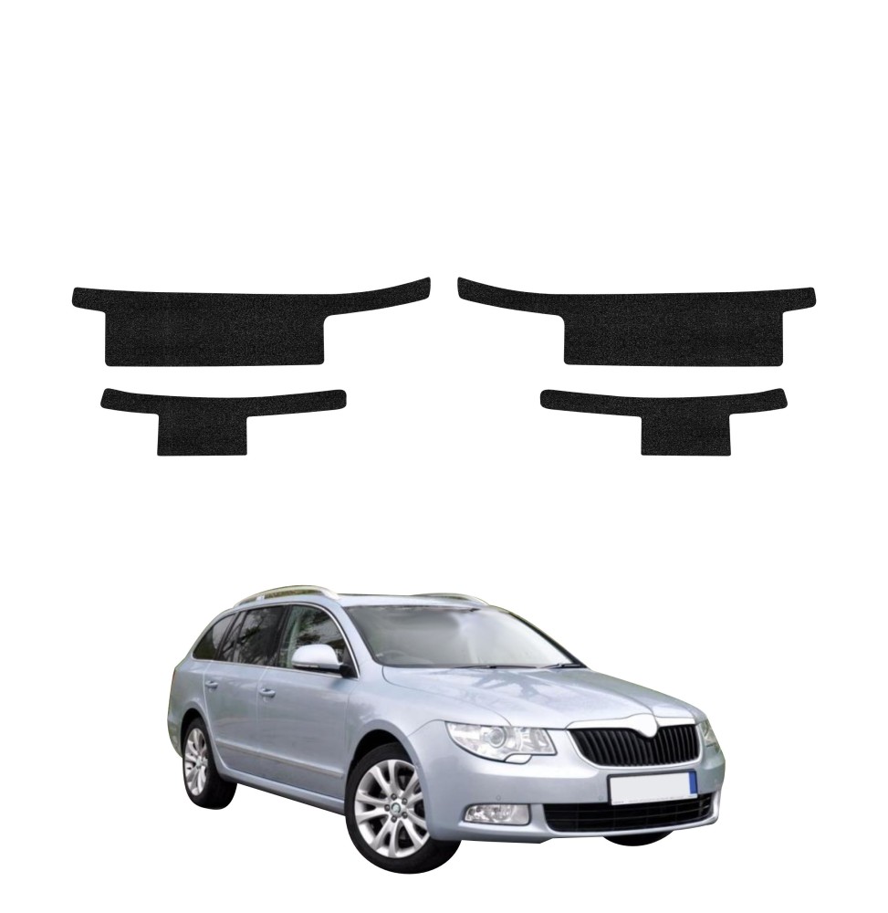 Powłoka techniczna na progi do Skoda Superb 2 Sedan 4D (2008-2013) GRIZZ 4w1 HeavyDuty Czarna