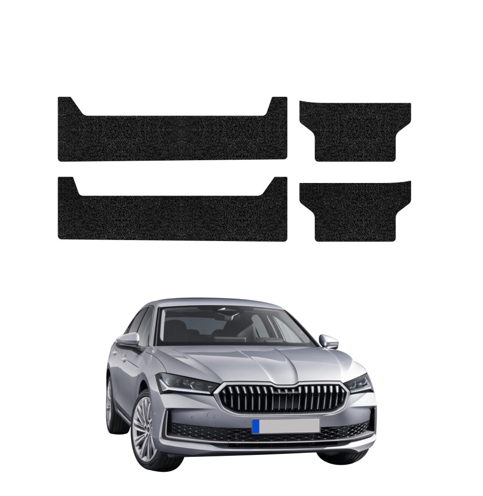 Powłoka techniczna na progi do Skoda Superb 4 Liftback (2024-2026) GRIZZ 4w1 HeavyDuty Czarna