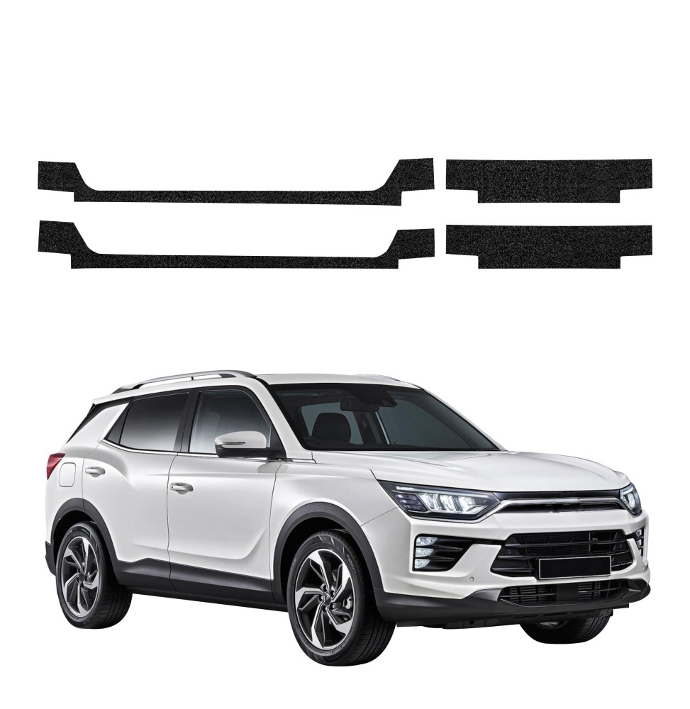 Powłoka techniczna na progi do SsangYong Korando (2023-2026) GRIZZ 4w1 HeavyDuty Czarna