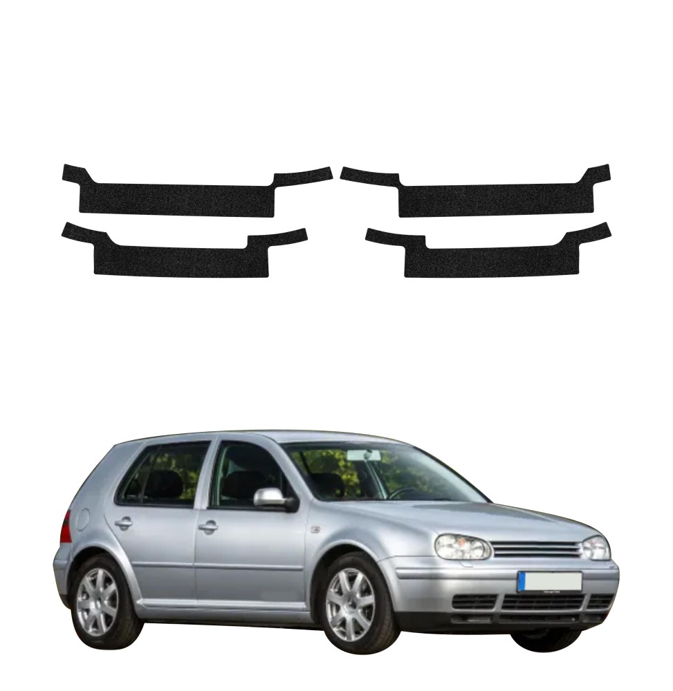 Powłoka techniczna na progi do Volkswagen Golf 4 Hatchback 5D (1997-2003) GRIZZ 4w1 HeavyDuty Czarna