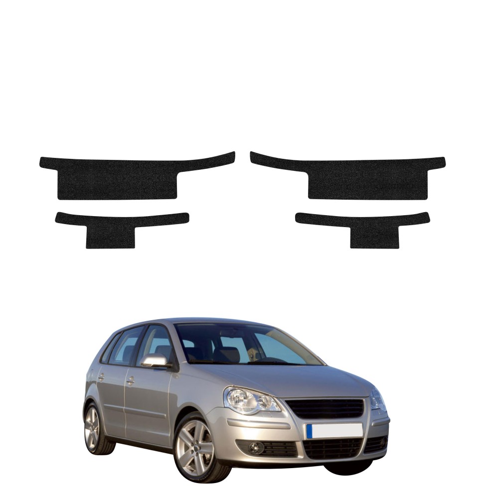 Powłoka techniczna na progi do Volkswagen Polo Hatchback 5D (2001-2009) GRIZZ 4w1 HeavyDuty Czarna