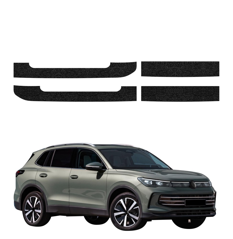 Powłoka techniczna na progi do Volkswagen Tiguan 3 (2024-2026) GRIZZ 4w1 HeavyDuty Czarna