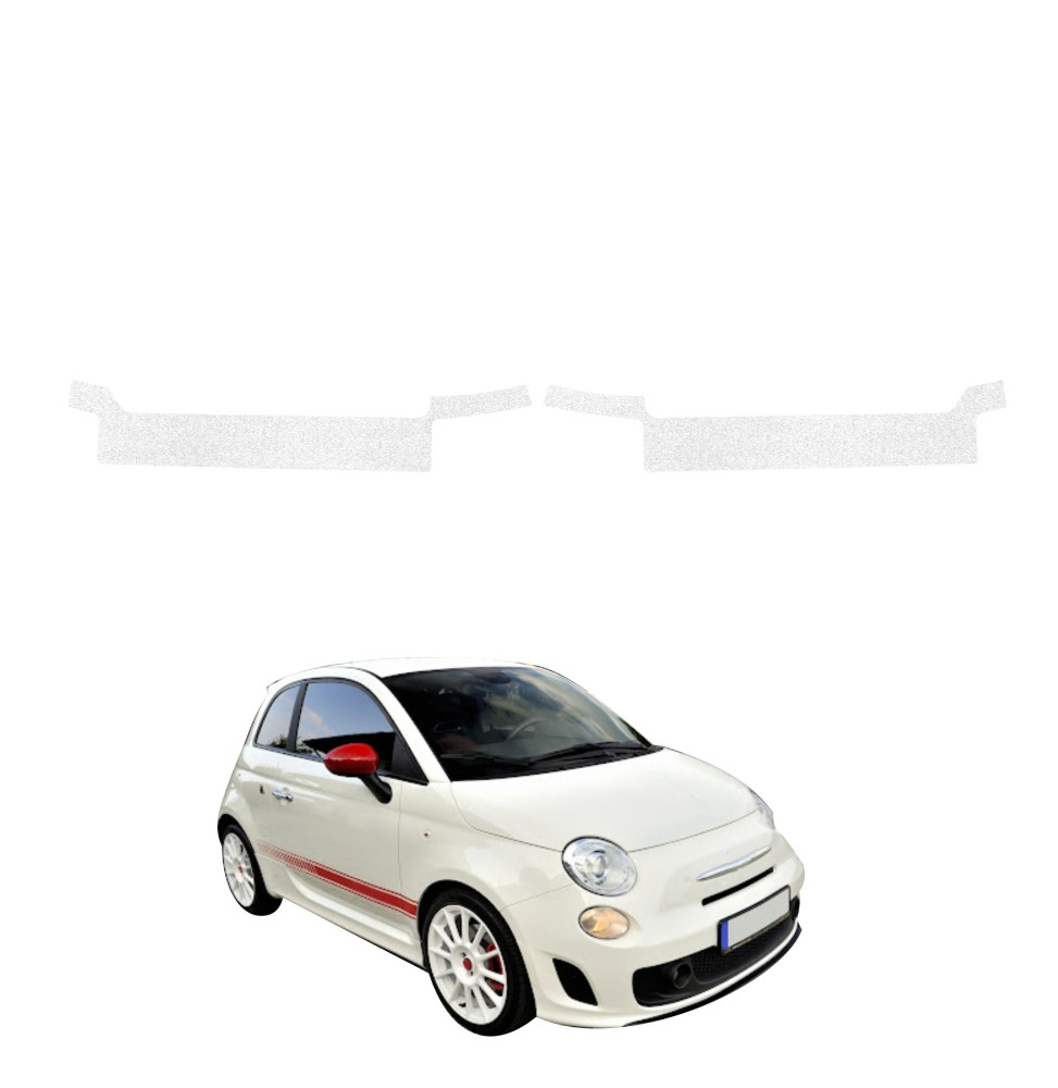 Powłoka techniczna na progi do Abarth 500 (2016-2023) GRIZZ 2w1 HeavyDuty Biała
