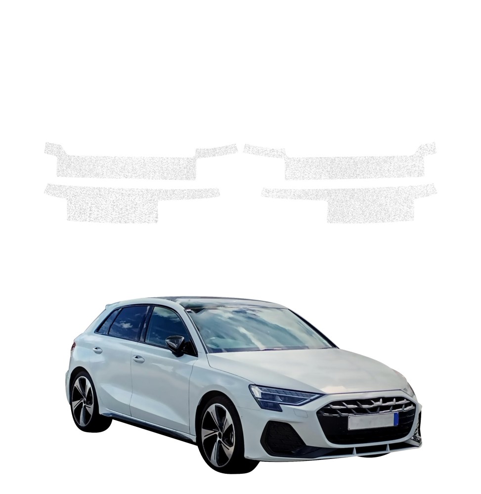 Powłoka techniczna na progi do Audi A3 8Y Hatchback 5D (2024-2026) GRIZZ 4w1 HeavyDuty Biała