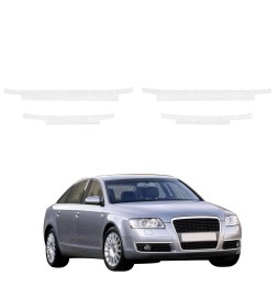 Powłoka techniczna na progi do Audi A6 C6 Sedan 4D (2004-2008) GRIZZ 4w1 HeavyDuty Biała