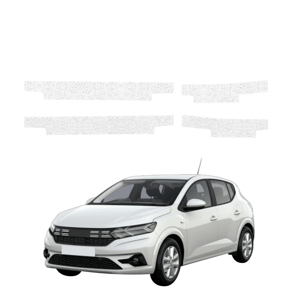 Powłoka techniczna na progi do Dacia Sandero (2020-2026) GRIZZ 4w1 HeavyDuty Biała