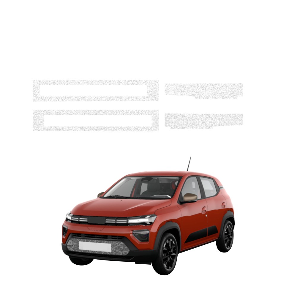 Powłoka techniczna na progi do Dacia Spring (2024-2026) GRIZZ 4w1 HeavyDuty Biała