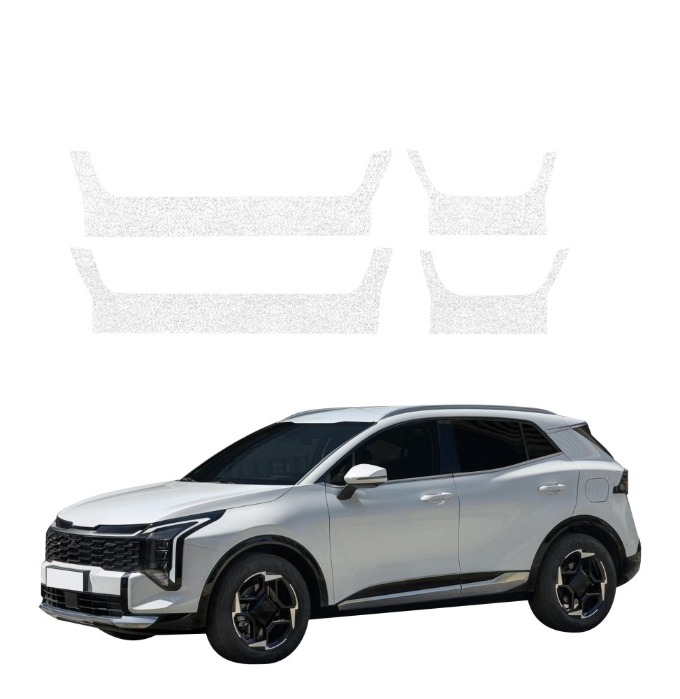Powłoka techniczna na progi do Kia Sportage 5 Facelift (2025-2026) GRIZZ 4w1 HeavyDuty Biała