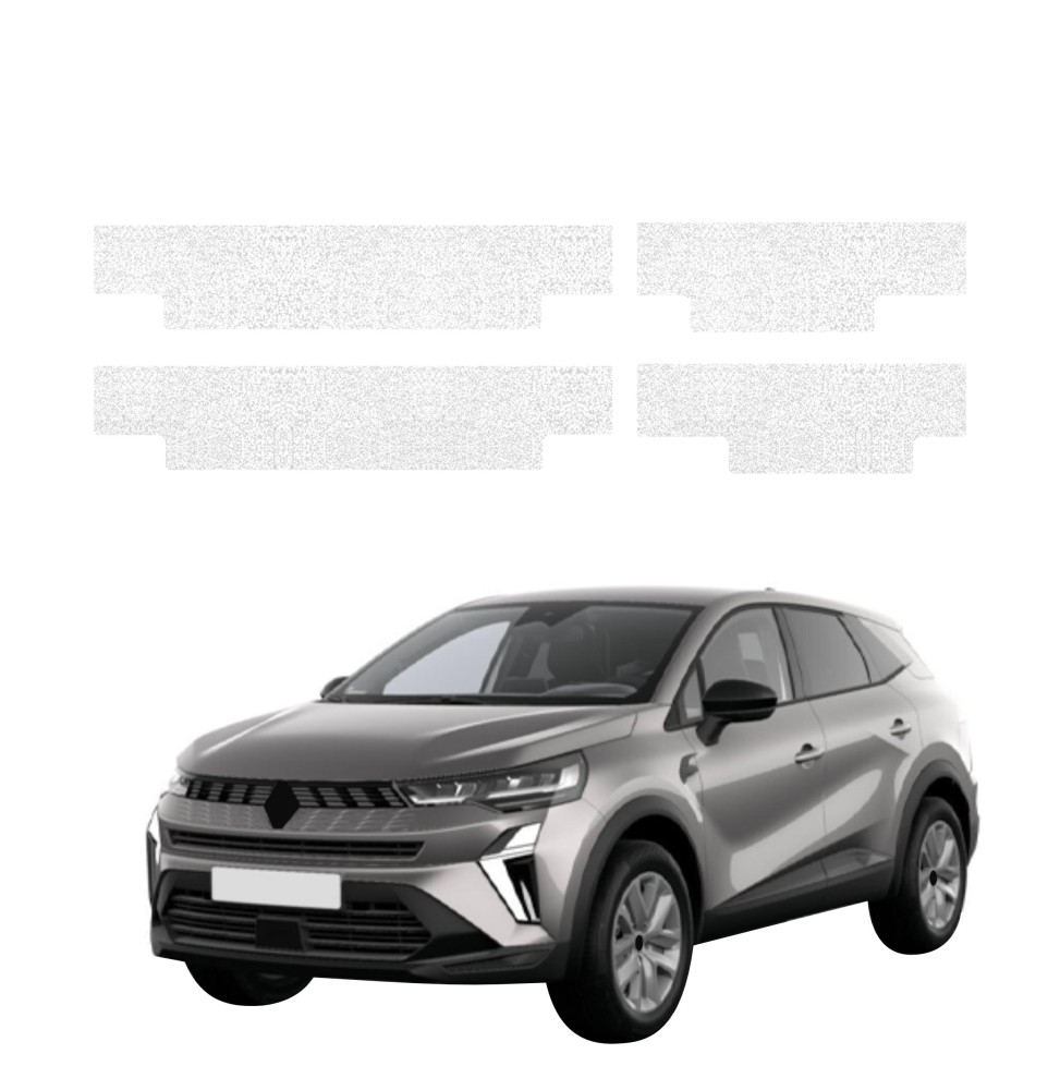 Powłoka techniczna na progi do Renault Captur (2024-2026) GRIZZ HeavyDuty Biała