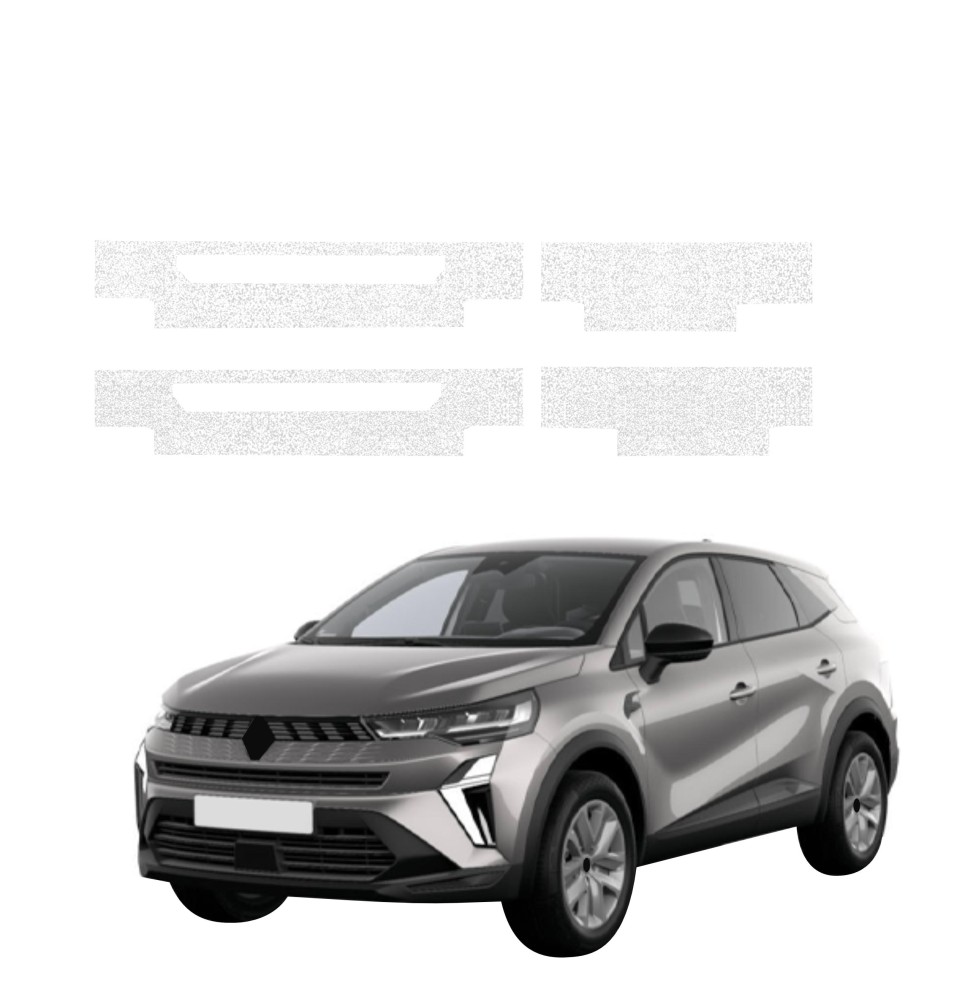 Powłoka techniczna na progi do Renault Captur (2024-2026) GRIZZ 4w1 HeavyDuty Biała
