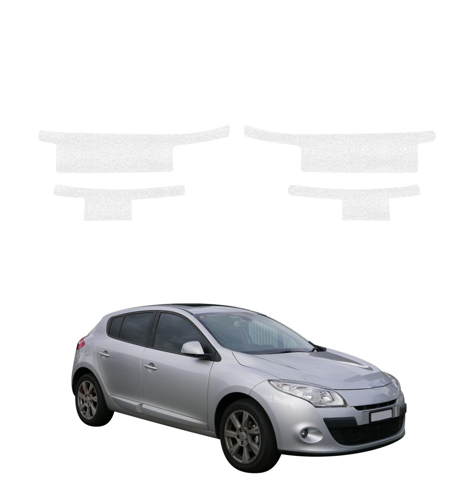 Powłoka techniczna na progi do Renault Megane 3 Kombi 5D (2008-2012) GRIZZ 4w1 HeavyDuty Biała