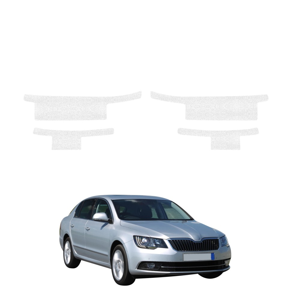 Powłoka techniczna na progi do Skoda Superb 2 Facelifting (2013-2015) GRIZZ 4w1 HeavyDuty Biała