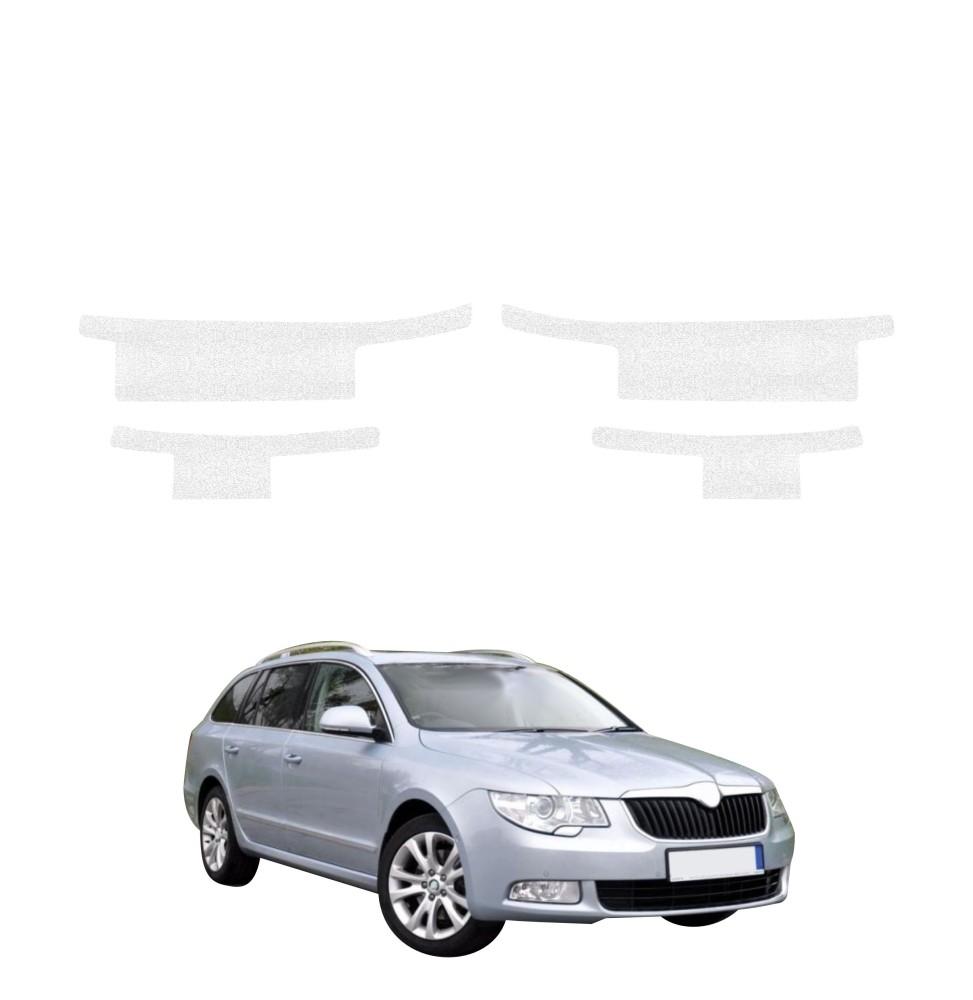 Powłoka techniczna na progi do Skoda Superb 2 Sedan 4D (2008-2013) GRIZZ 4w1 HeavyDuty Biała