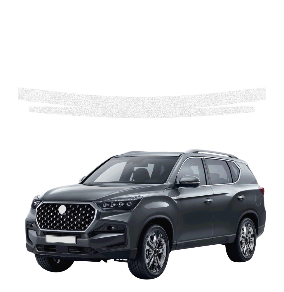 Powłoka techniczna na próg bagażnika do SsangYong Rexton (2023-2026) GRIZZ HeavyDuty Biała