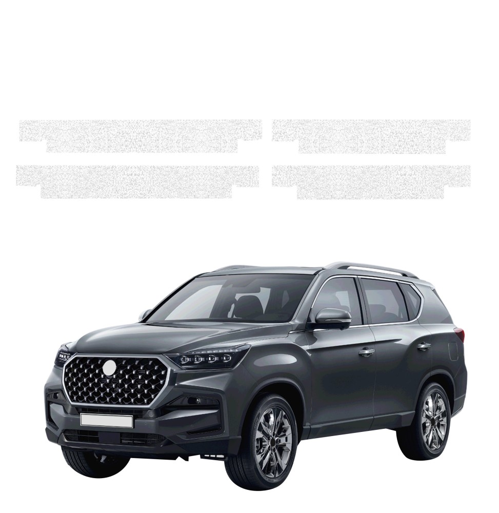 Powłoka techniczna na progi do SsangYong Rexton (2023-2026) GRIZZ 4w1 HeavyDuty Biała