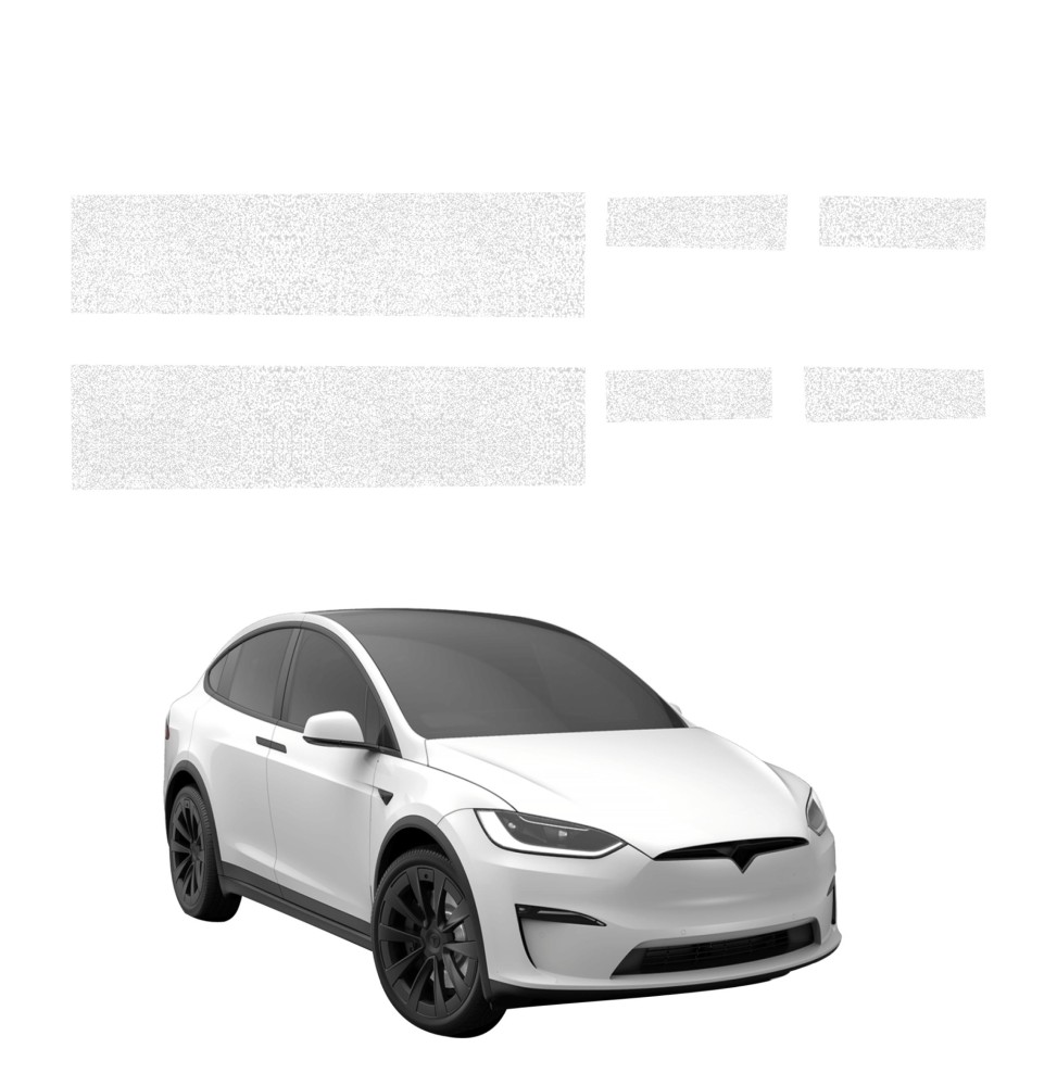 Powłoka techniczna na progi do Tesla Model X (2021-2026) GRIZZ 6w1 HeavyDuty Biała