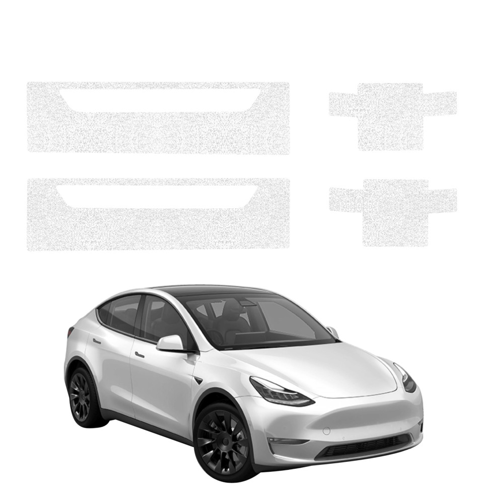 Powłoka techniczna na progi do Tesla Model Y (2020-2024) GRIZZ 4w1 HeavyDuty Biała