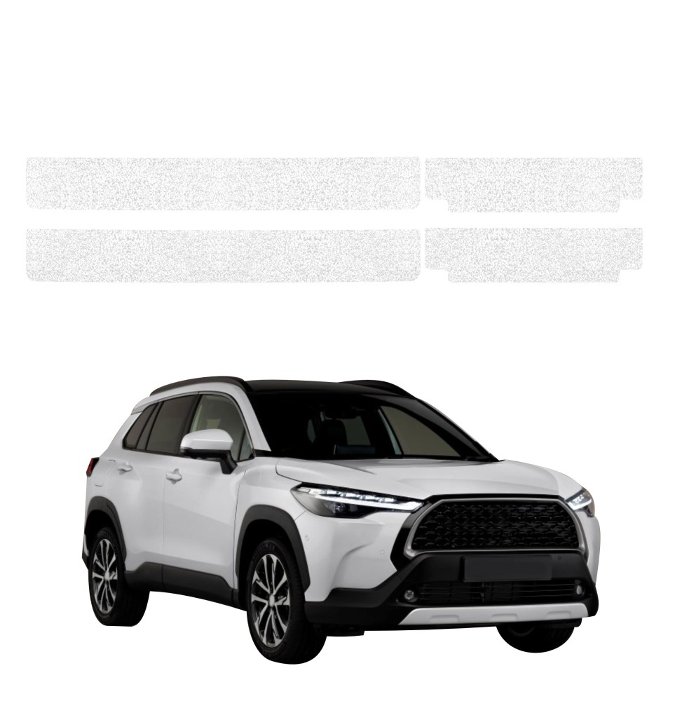 Powłoka techniczna na progi do Toyota Corolla Cross (2022-2026) GRIZZ 4w1 HeavyDuty Biała