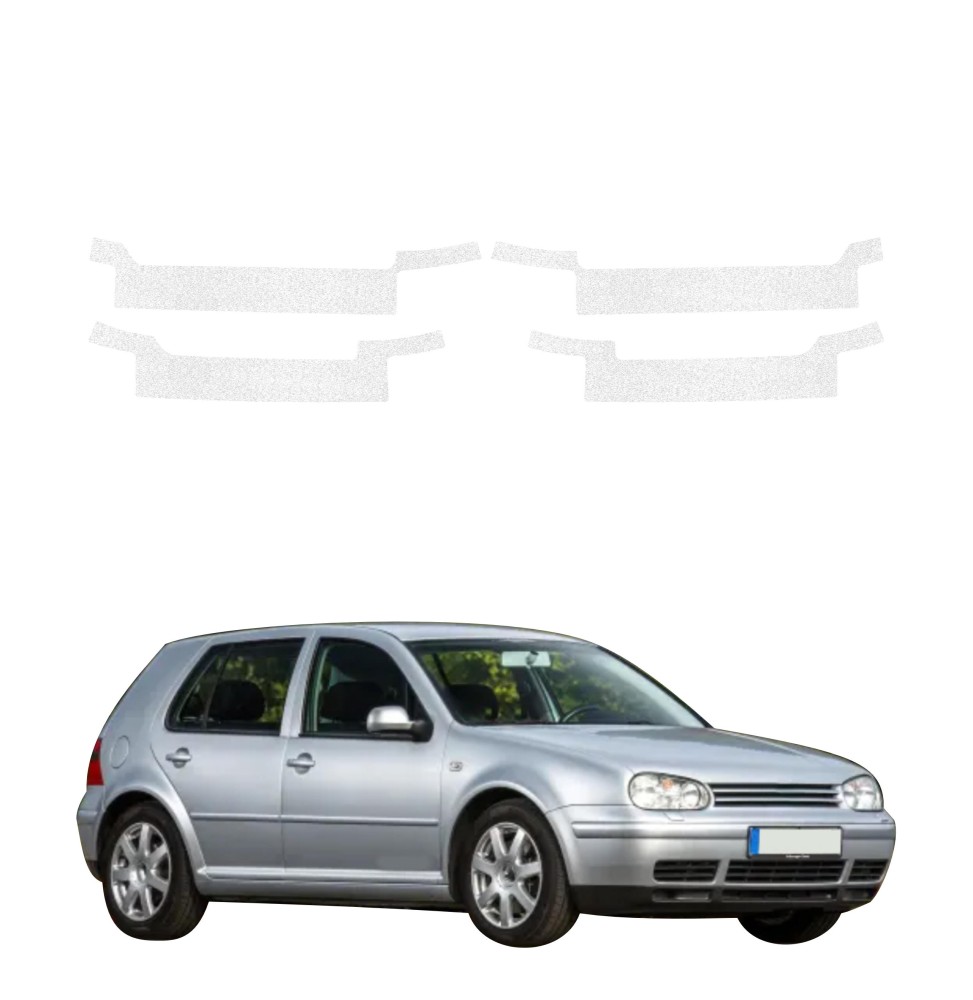Powłoka techniczna na progi do Volkswagen Golf 4 Hatchback 5D (1997-2003) GRIZZ 4w1 HeavyDuty Biała