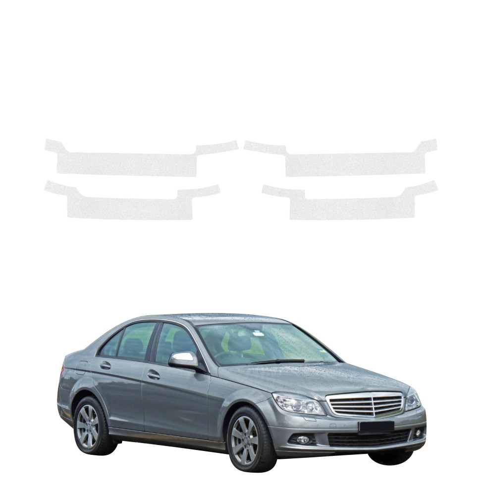 Powłoka techniczna na progi do Mercedes Benz C Klasa W204 Sedan (2007-2011) GRIZZ 4w1 HeavyDuty Bezbarwna