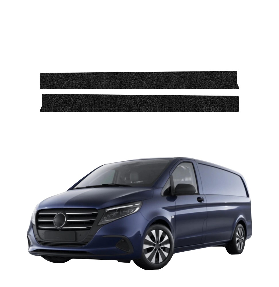 Powłoka techniczna na progi przednie do Mercedes-Benz eVito (2014-2026) GRIZZ 2w1 HeavyDuty Czarna